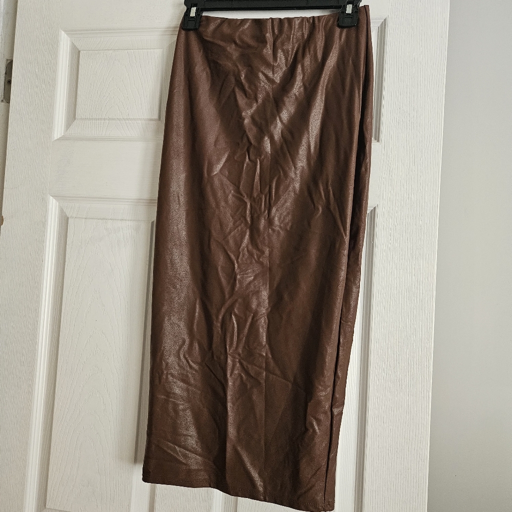 Naked Wardrobe Faux Leather Skirt